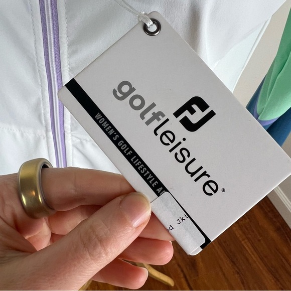 NWT Footjoy Full-Zip Color Block Jacket Blue Green White Size S - Picture 9 of 12